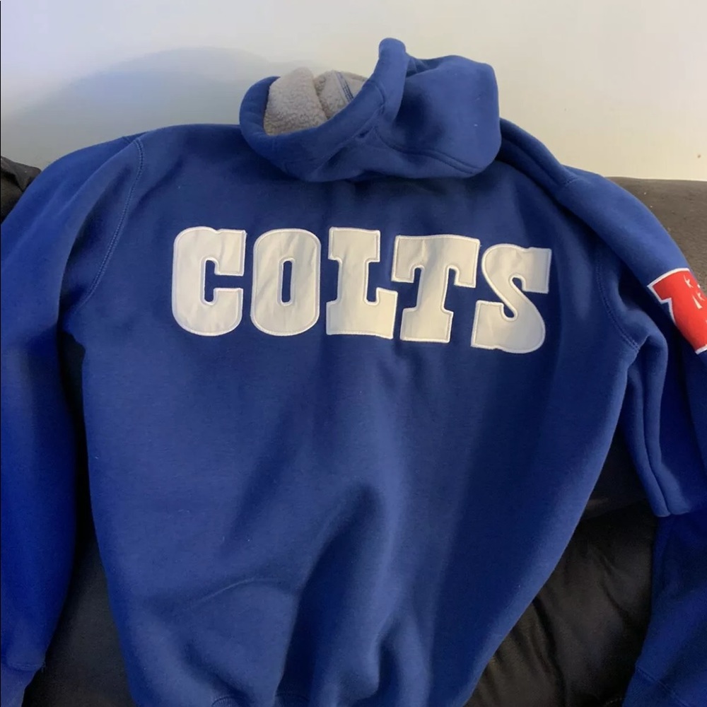 Indianapolis Colts Hooded Jacket Adult Small Blue